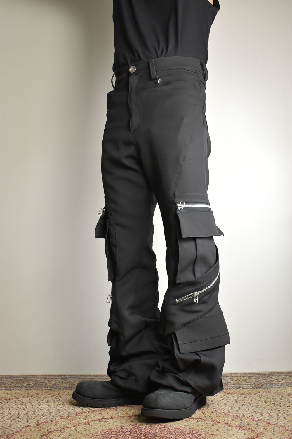 Cargo Flare Baggy Pants"Black" / カーゴフレアバギーパンツ"ブラック"