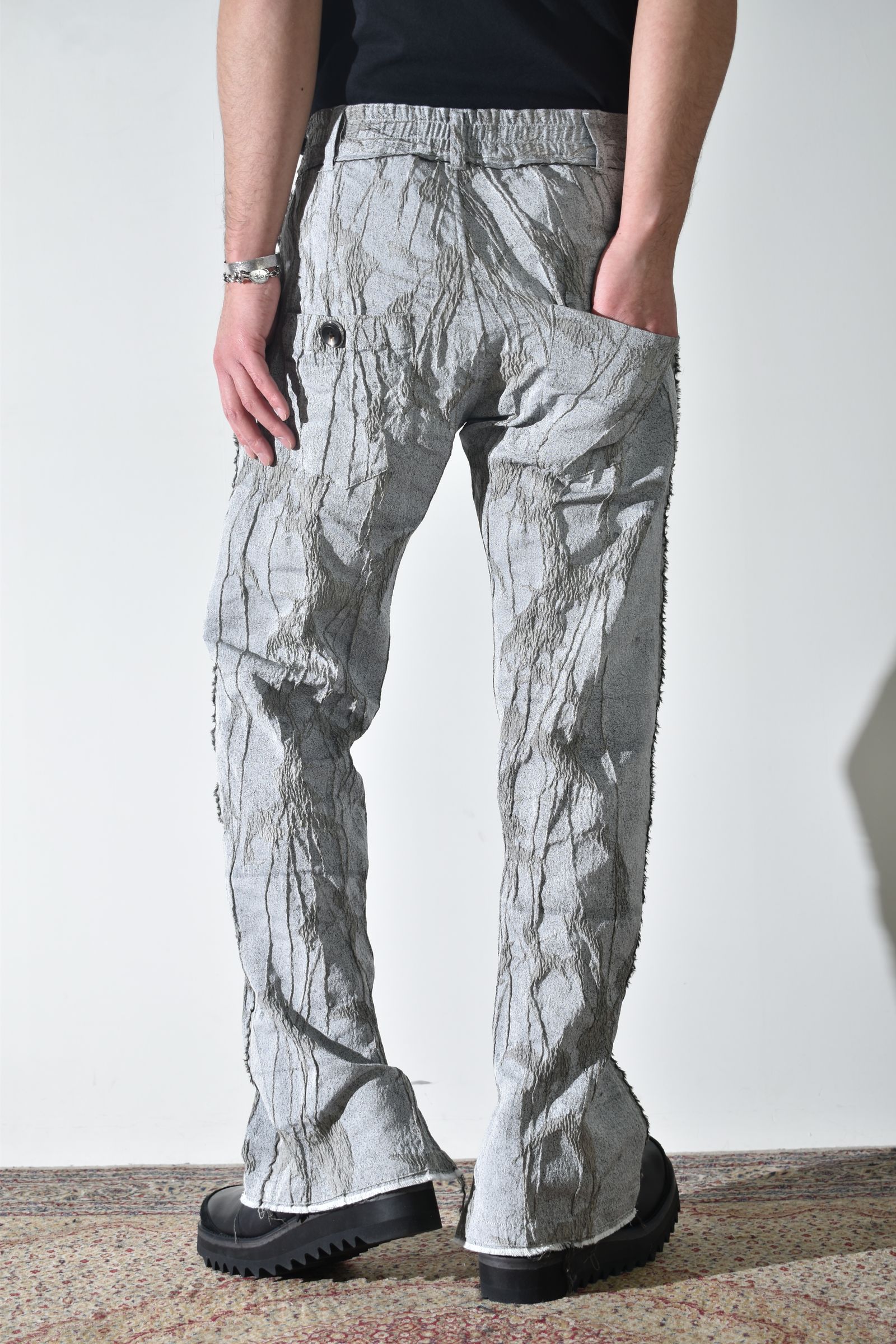 Semi Flared Pants "Ivy×Concrete" / セミフレアパンツ"アイボリー×コンクリート"