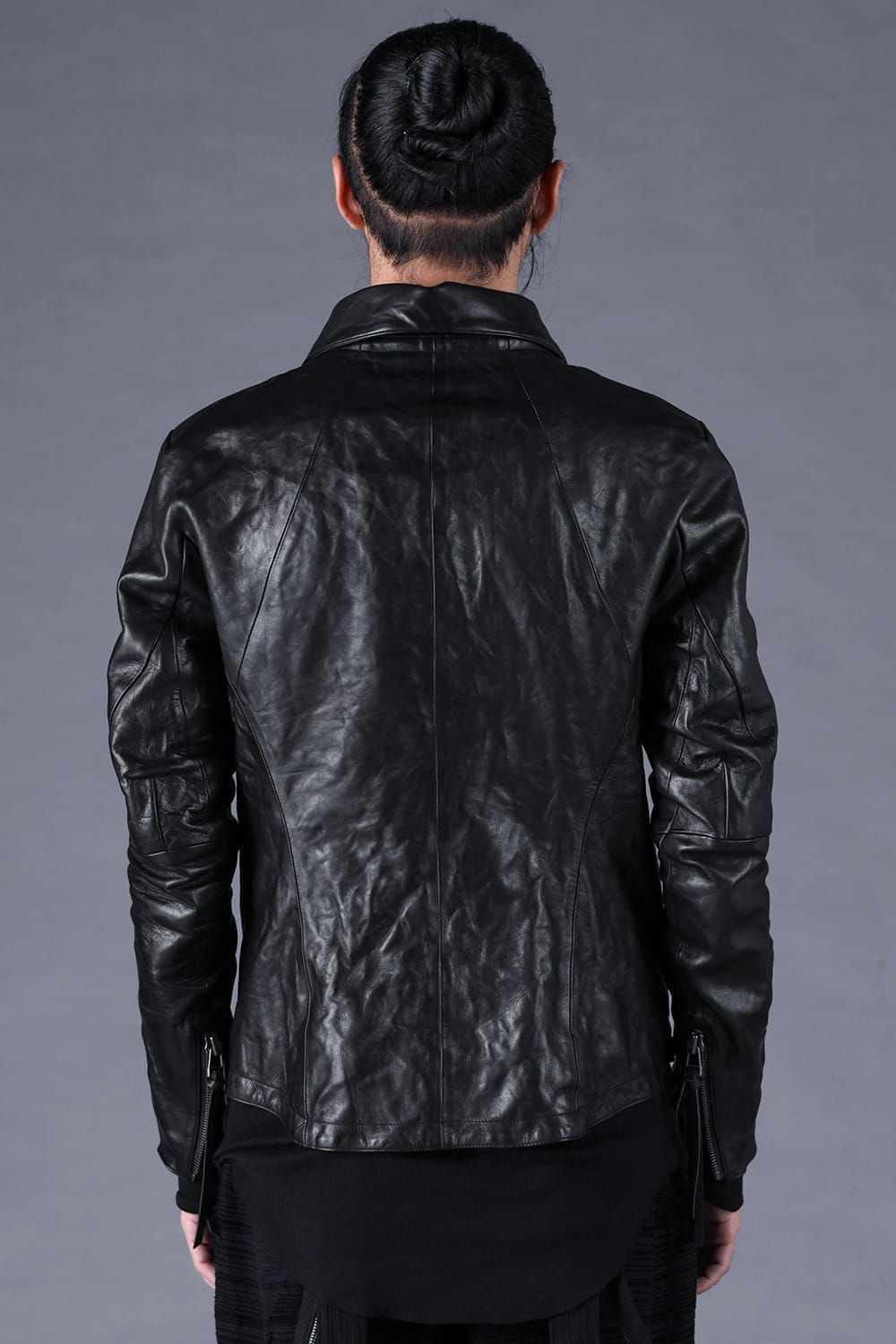 Horse Leather Collar Detachable Jacket"Black" / ホースレザーカラーデタッチャブルジャケット"ブラック"