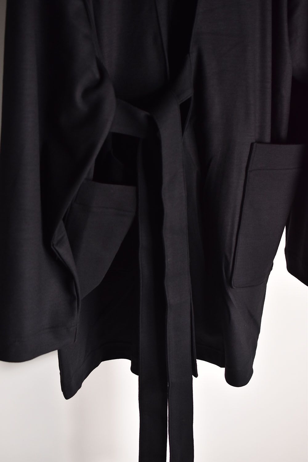 Compressed Wool Jersey Draping Gown"Black"/ ウールジャージーガウン"ブラック"