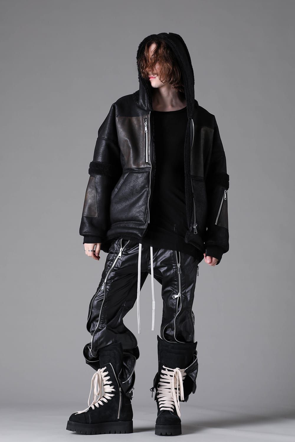 《2026AW先行予約》 Faux Shearling Hoodie Blouson"Black" / フェイクシアーリングフーディブルゾン"ブラック"