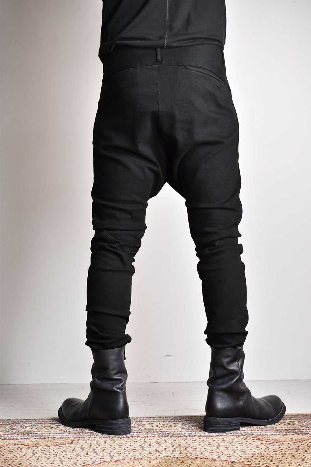 xx incarnation KYOTO Dye Sarouel Pants"Black"/13oz 6 Pocket Stretch Denim