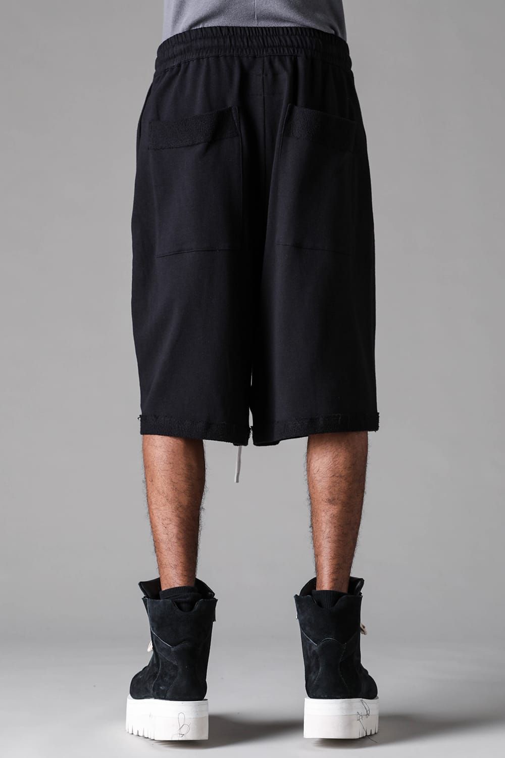 《2027SS先行予約》Lightweight French Terry Wide Shorts"Black" / ミニ裏毛ワイドショーツ"ブラック"