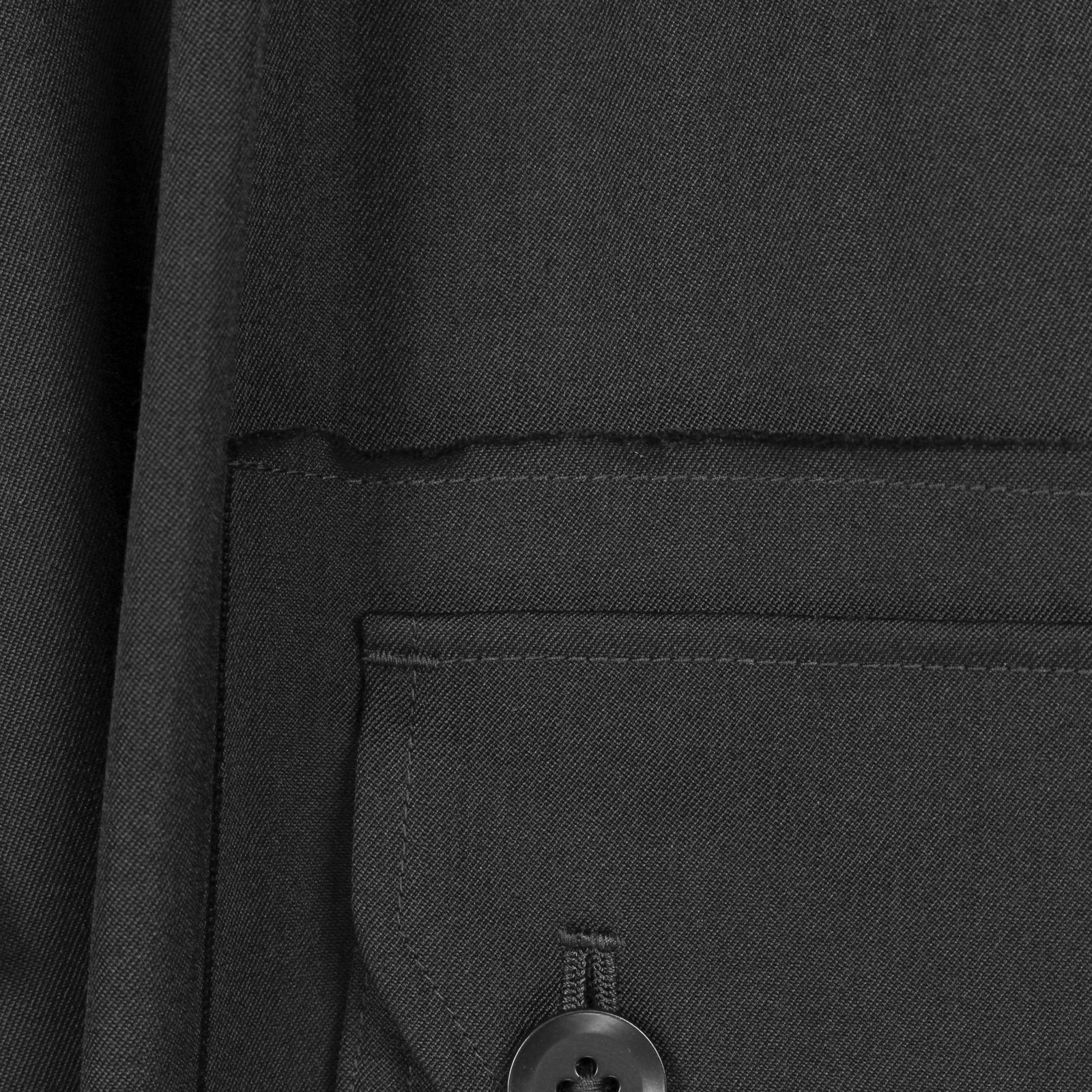 Ground Y | WOOL GABARDINE STANDARD RIBBED HEM CARGO / ミリタリー カーゴパンツ (ユニセックス) / ブラック / GA-P07-101