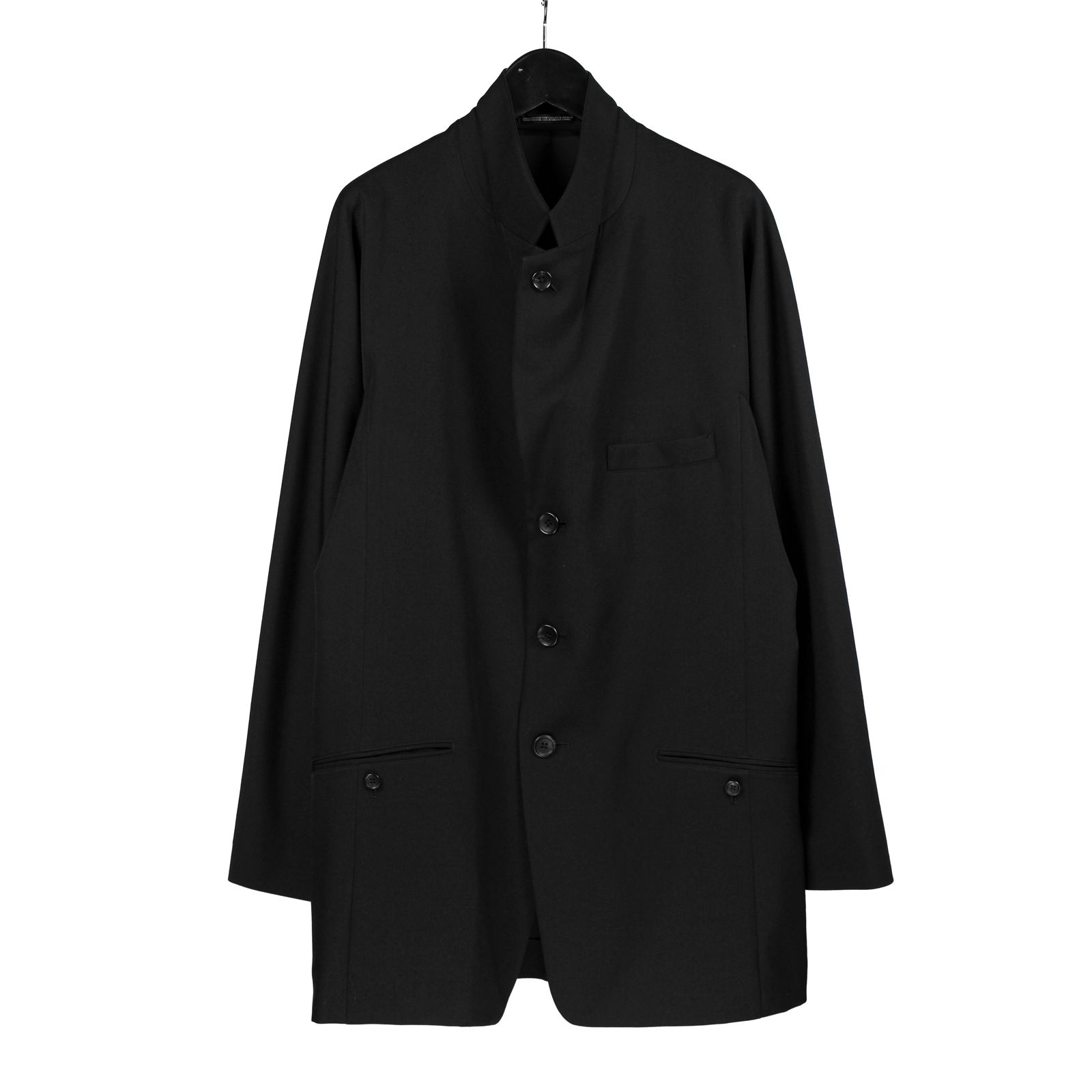 yohji yamamoto - pour homme | ラグランスリーブJK / ウールギャバジン ジャケット (メンズ) / ブラック /  HS-J46-100 | ALUBUS / RUFUS