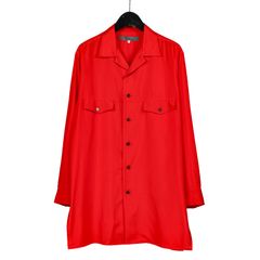 Y's for men |  FLAP POCKET SILK SHIRT / 長袖 シャツ (メンズ) / レッド / MJ-B14-425