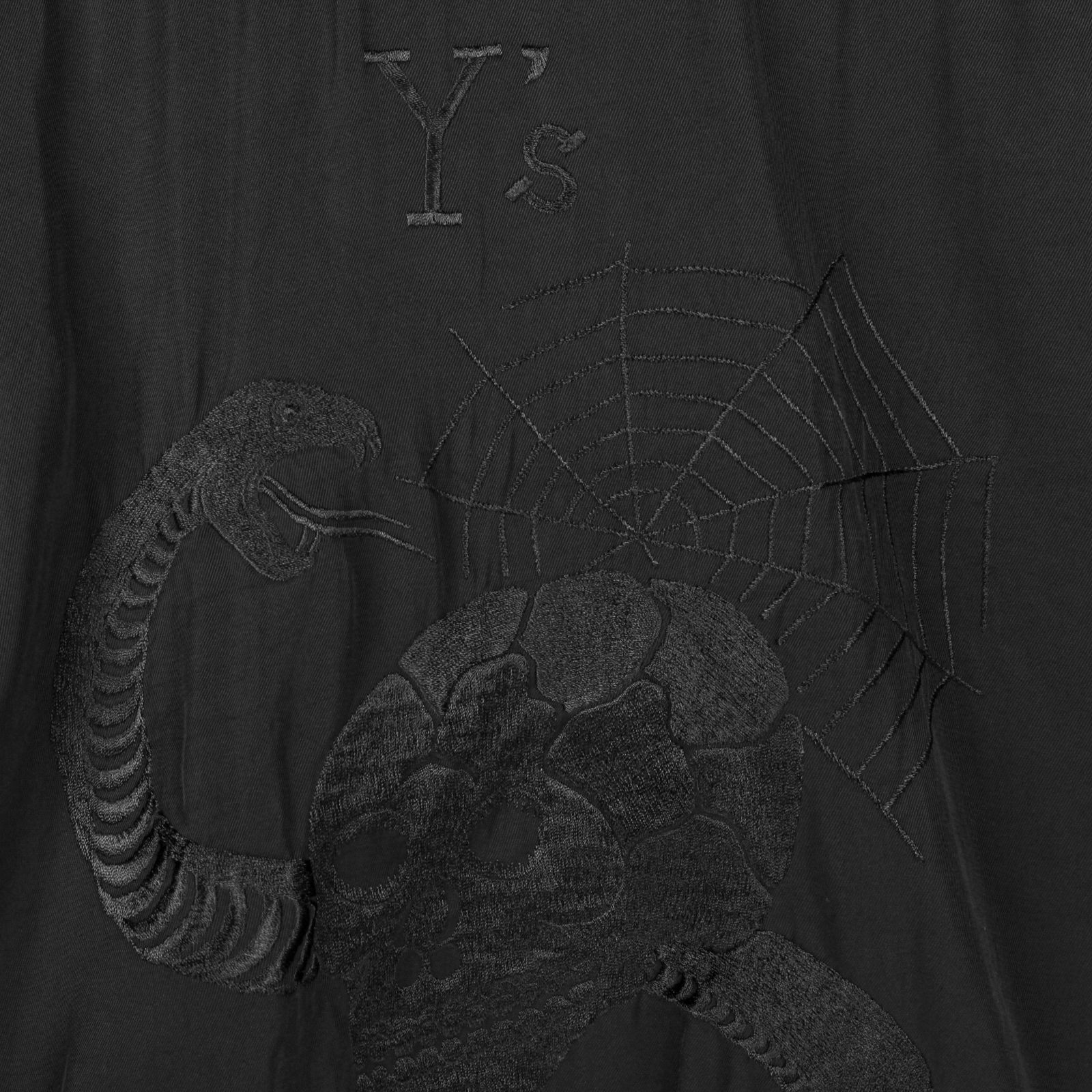Y's | Y's - SUKASHIRT / 刺繍シャツ / ブラック / YM-B55-215