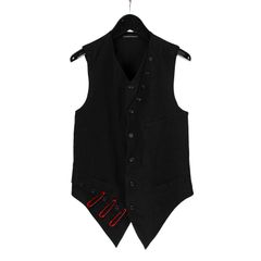 pour homme 部分切り替えベスト (メンズ) / ブラック / HS-V03-308