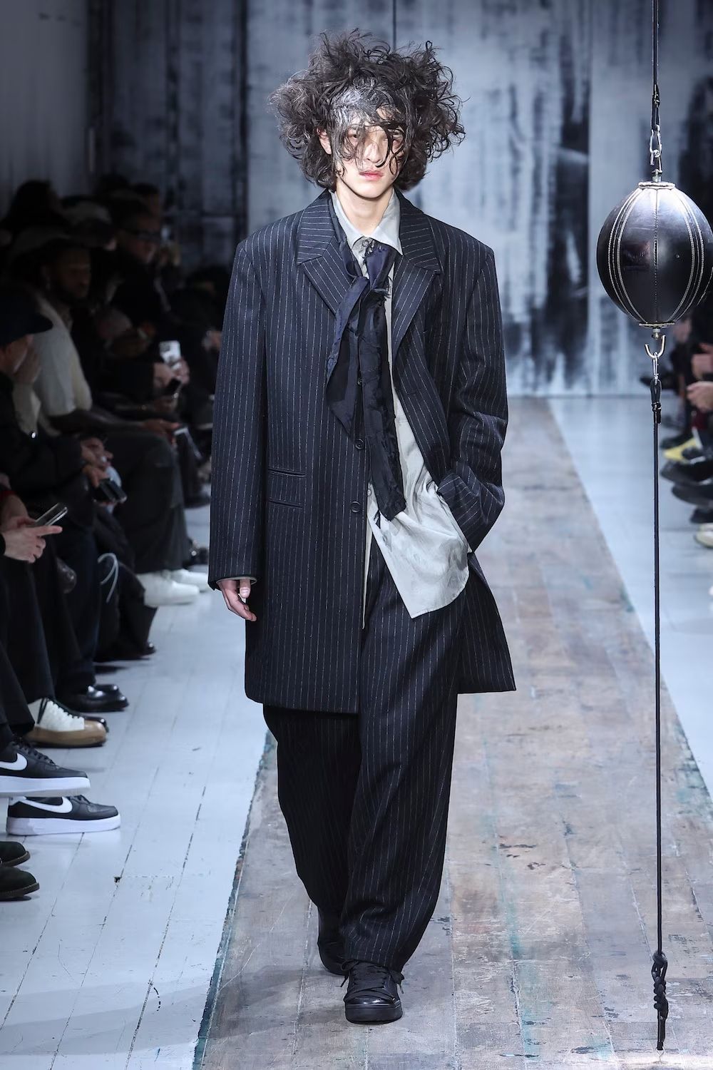 pour homme  | ストライプドクターJ / ジャケット(メンズ) / ストライプフラノ / ブラック / HW-J34-138