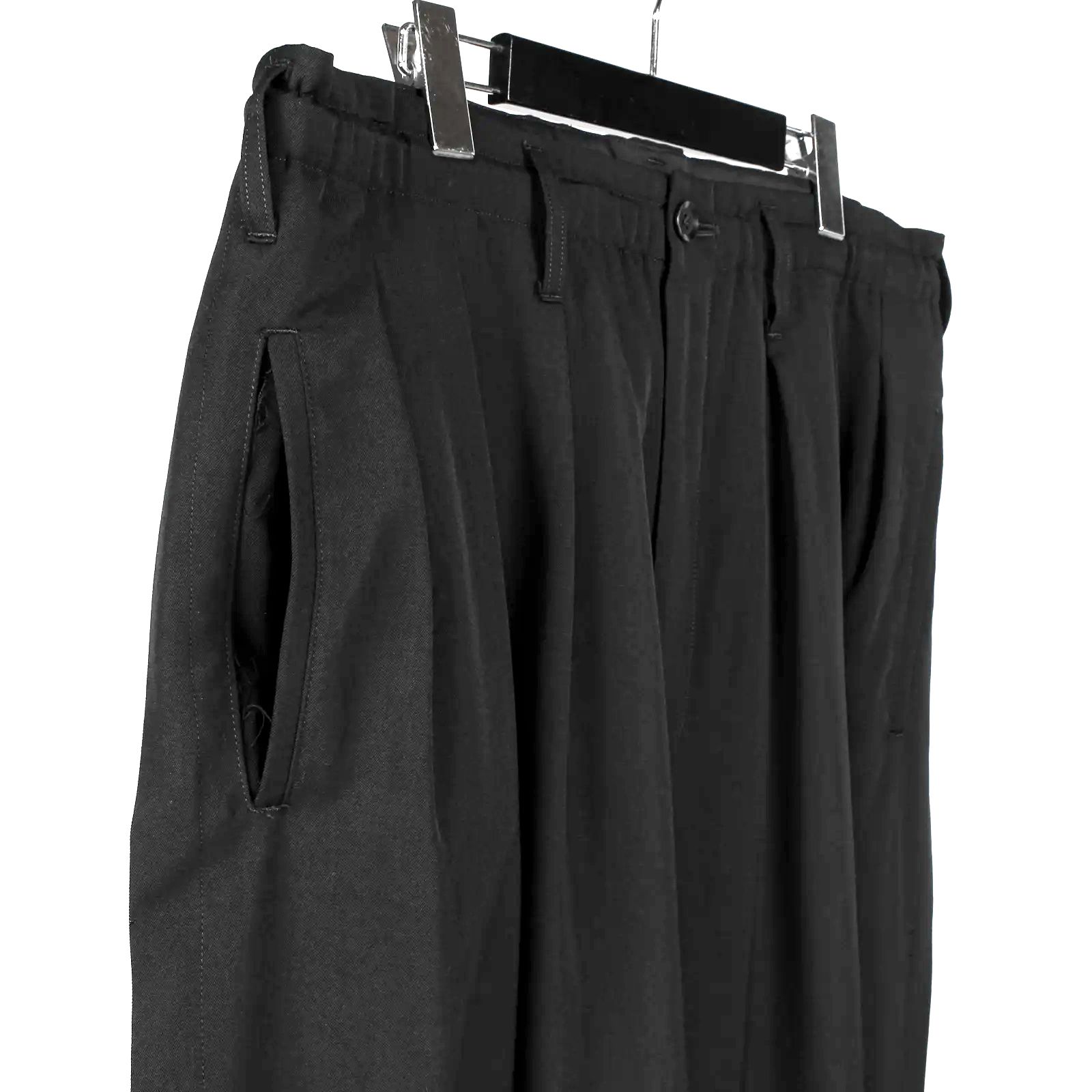 Ground Y | WOOL GABARDINE BALLOON PANTS  / バルーンパンツ (ユニセックス) / ブラック / GA-P03-101
