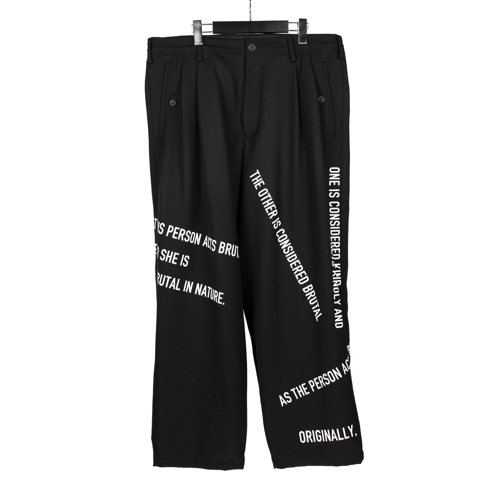SUIT GABARDINE PANTS WITH SIDE TUCK(S Black): Y's for men｜THE SHOP YOHJI  YAMAMOTO