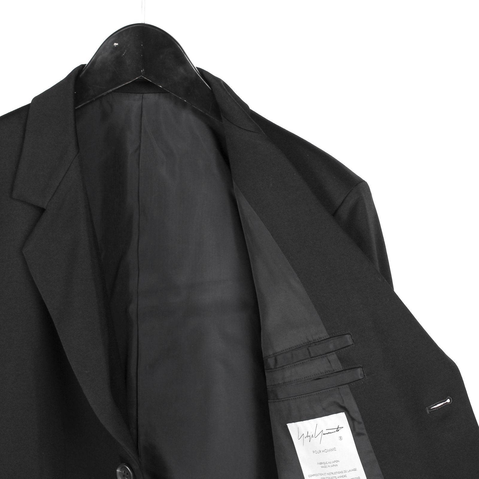 pour homme  | 3つ釦シングルJ / ジャケット(メンズ) / ウールタキシード / ブラック / HW-J20-154