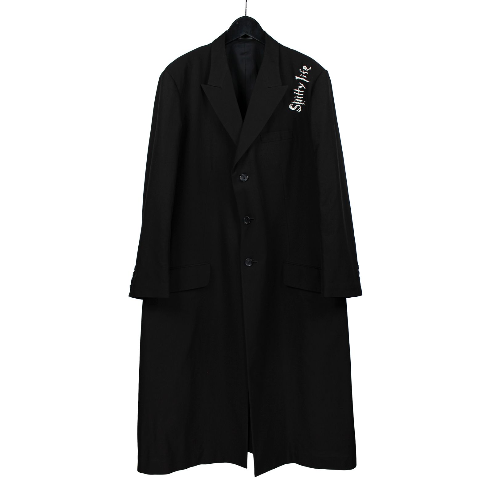 yohji yamamoto - pour homme 刺繍入ロングJKT / HZ-J11-004 | ALUBUS