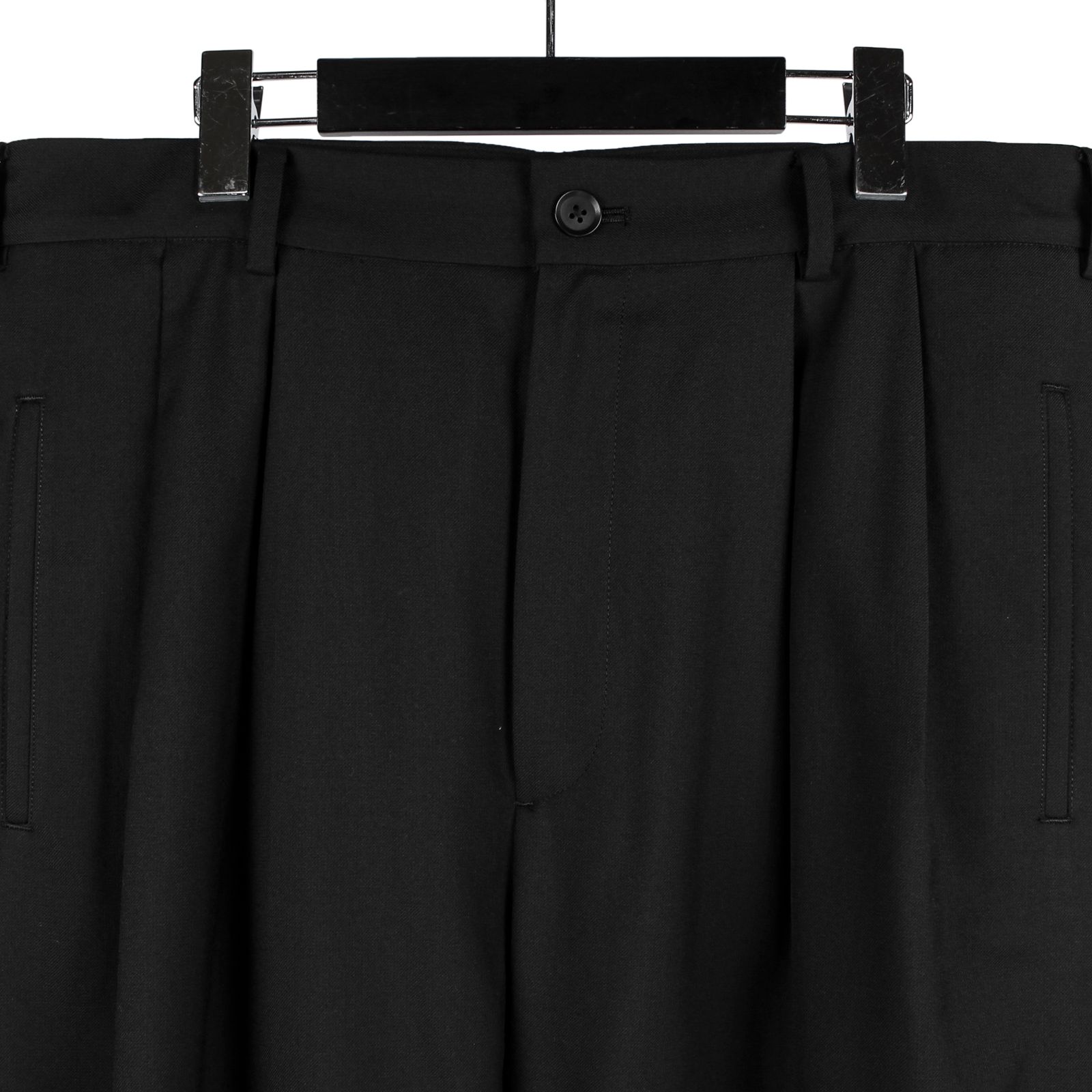 Ground Y | T-W gabardine 2tack slim pants / スリムパンツ / ブラック / ユニセックス GE-P19-100
