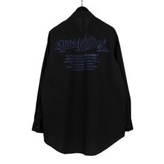 Ground Y | Yohji Yamamoto Upside Down LOGO Basic Shirt / 長袖 シャツ (ユニセックス) / ブラック / GA-B21-020