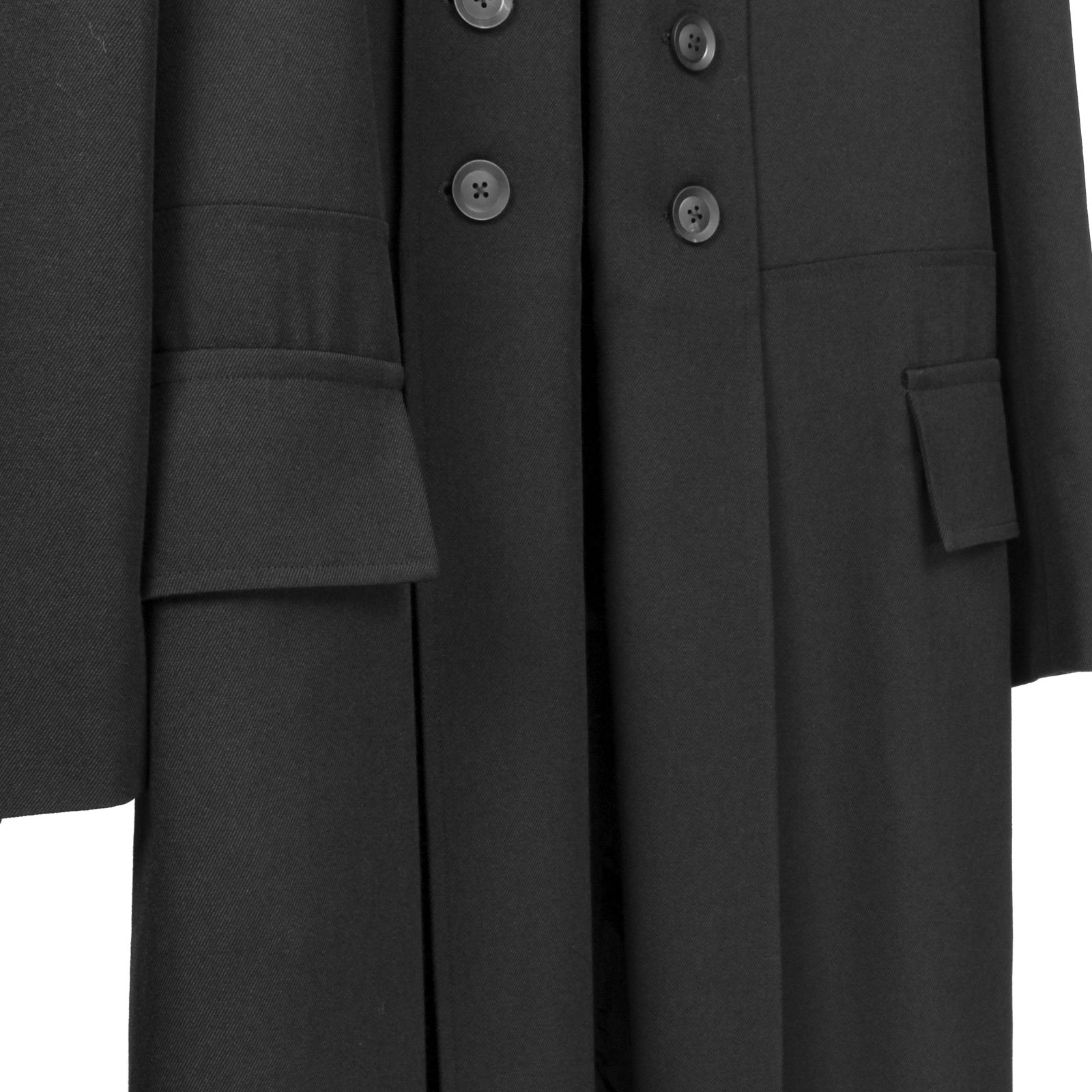 pour homme | ナポレオンJKT / アーミーギャバ ロングジャケット・コート (メンズ) / ブラック / HW-J06-101