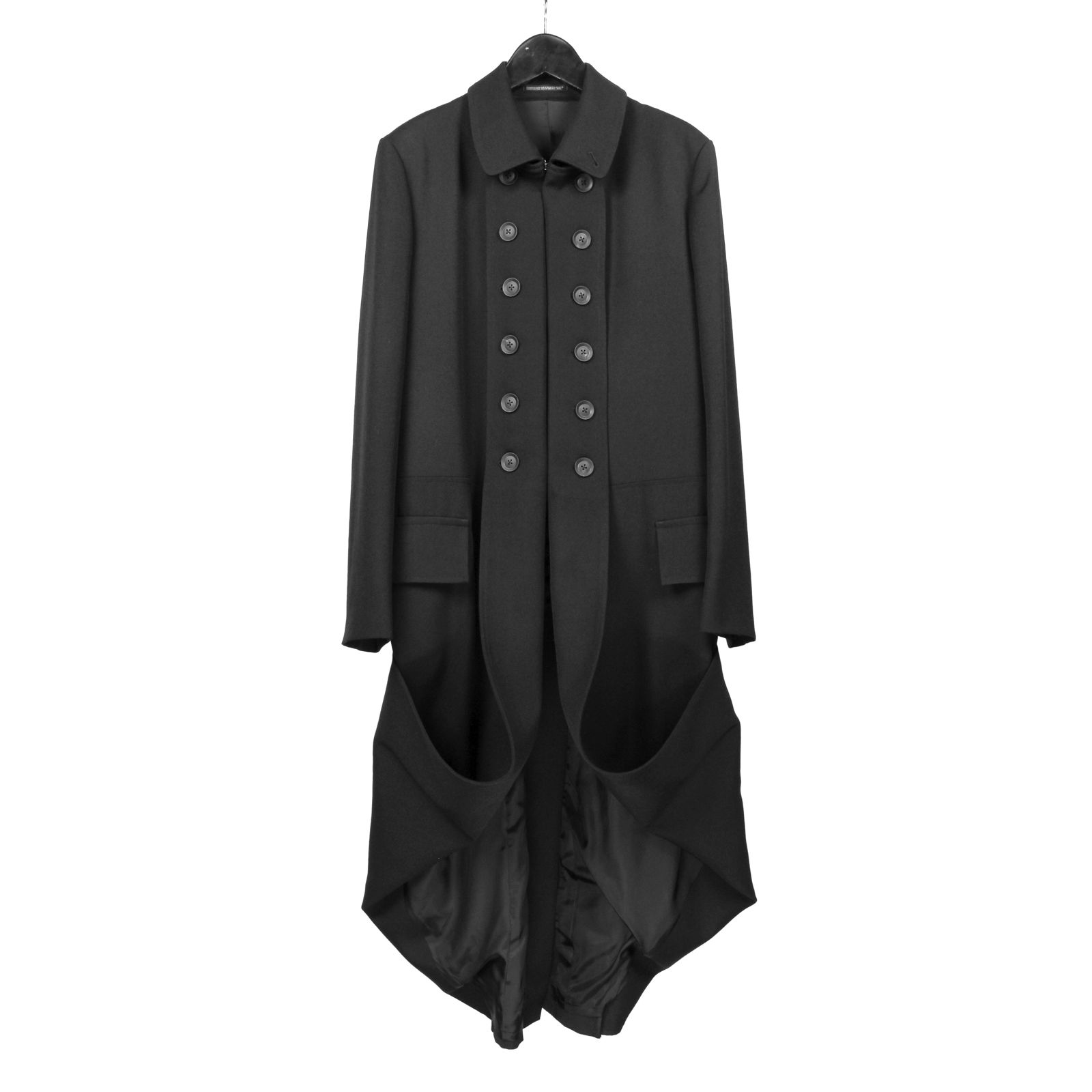 pour homme | ナポレオンJKT / アーミーギャバ ロングジャケット・コート (メンズ) / ブラック / HW-J06-101