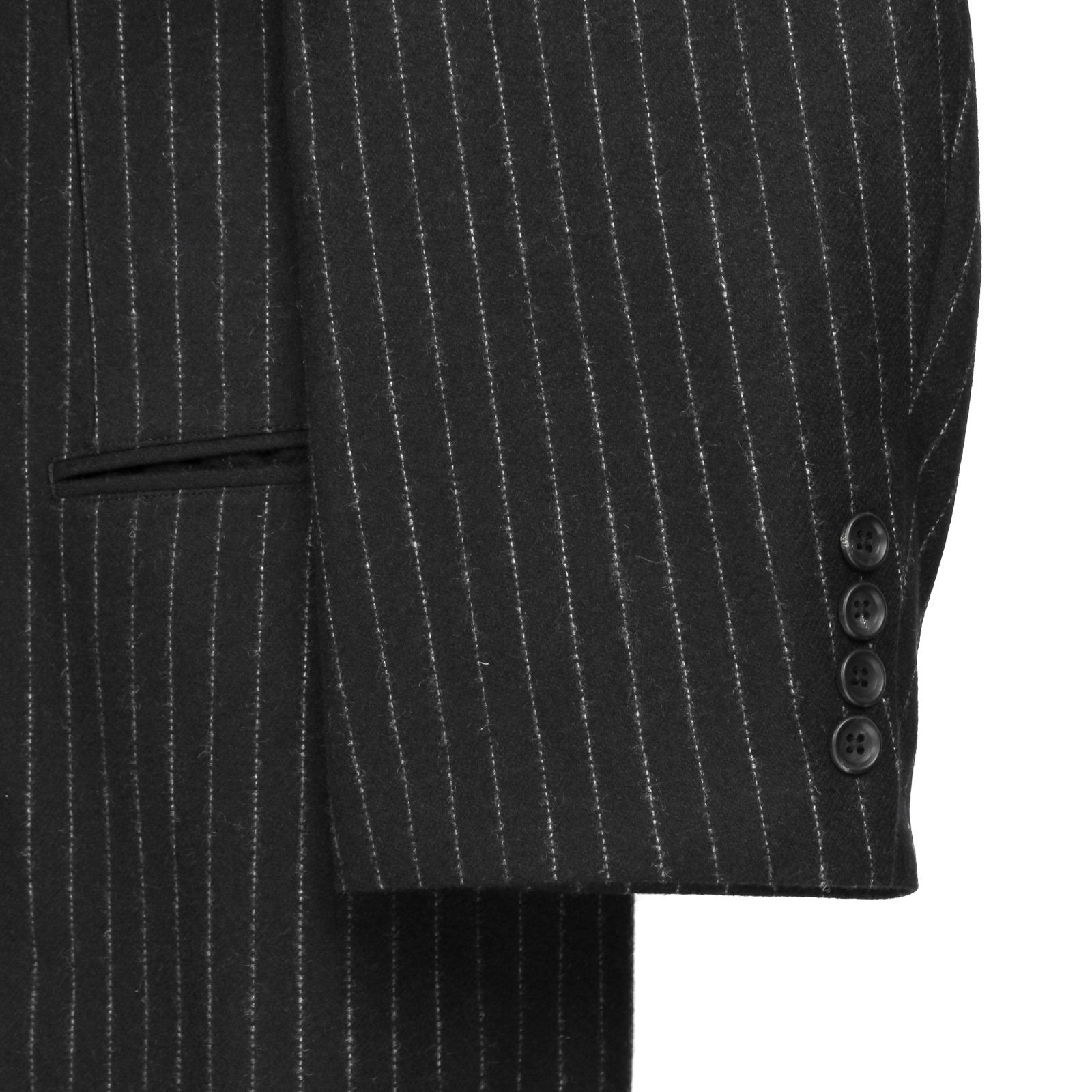 pour homme  | ストライプドクターJ / ジャケット(メンズ) / ストライプフラノ / ブラック / HW-J34-138