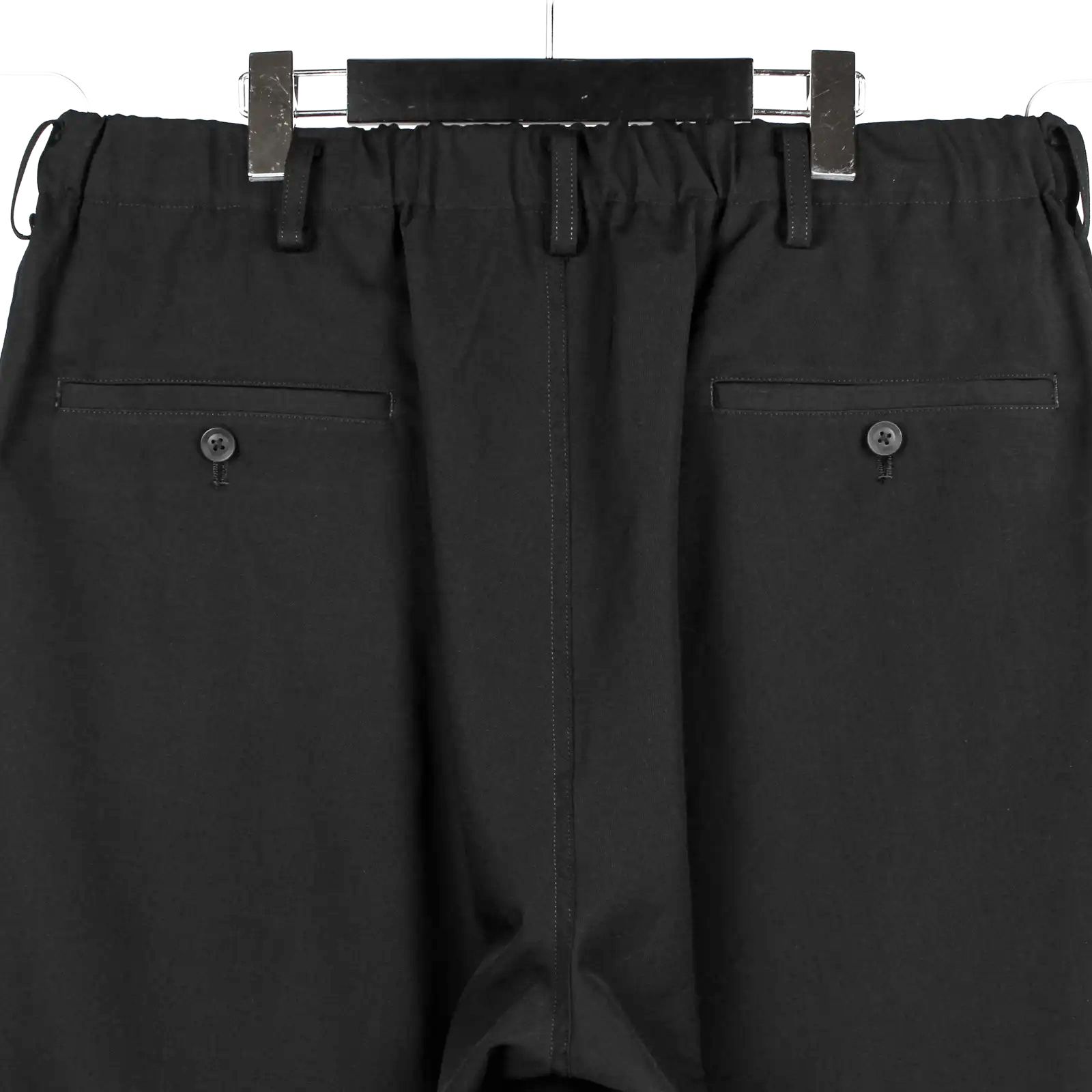 pour homme | ダブルステッチゴムP (メンズ) / シワギャバパンツ / ブラック / HW-P15-100