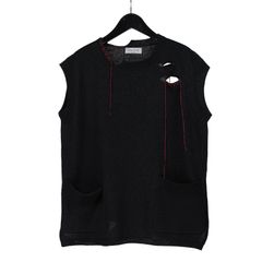 pour homme | 穴アキSTベスト (メンズ) / ブラック / HZ-K11-982