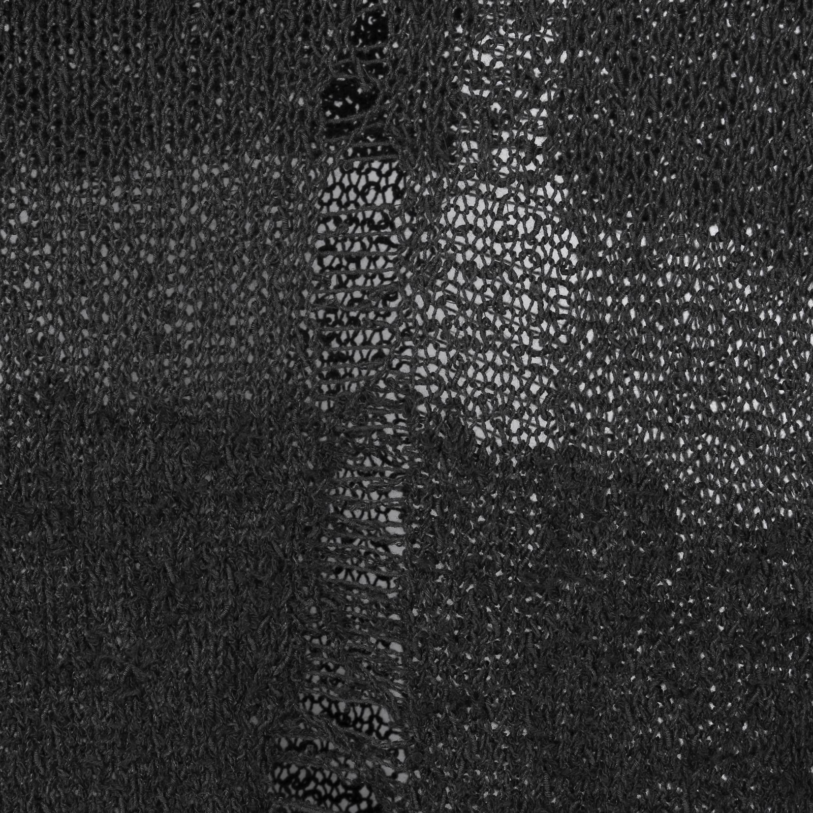 pour homme | 目おとし段違いPO (メンズ) / コットンニット / ブラック / HP-K08-980-2