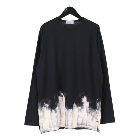 pour homme | 抜染長袖 (メンズ) / 長袖カットソー / ブラック / HK-T13-082