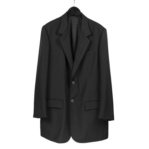 pour homme  | 左脇ファスナー2BJ / ジャケット(メンズ) / シワギャバ / ブラック / HM-J06-100