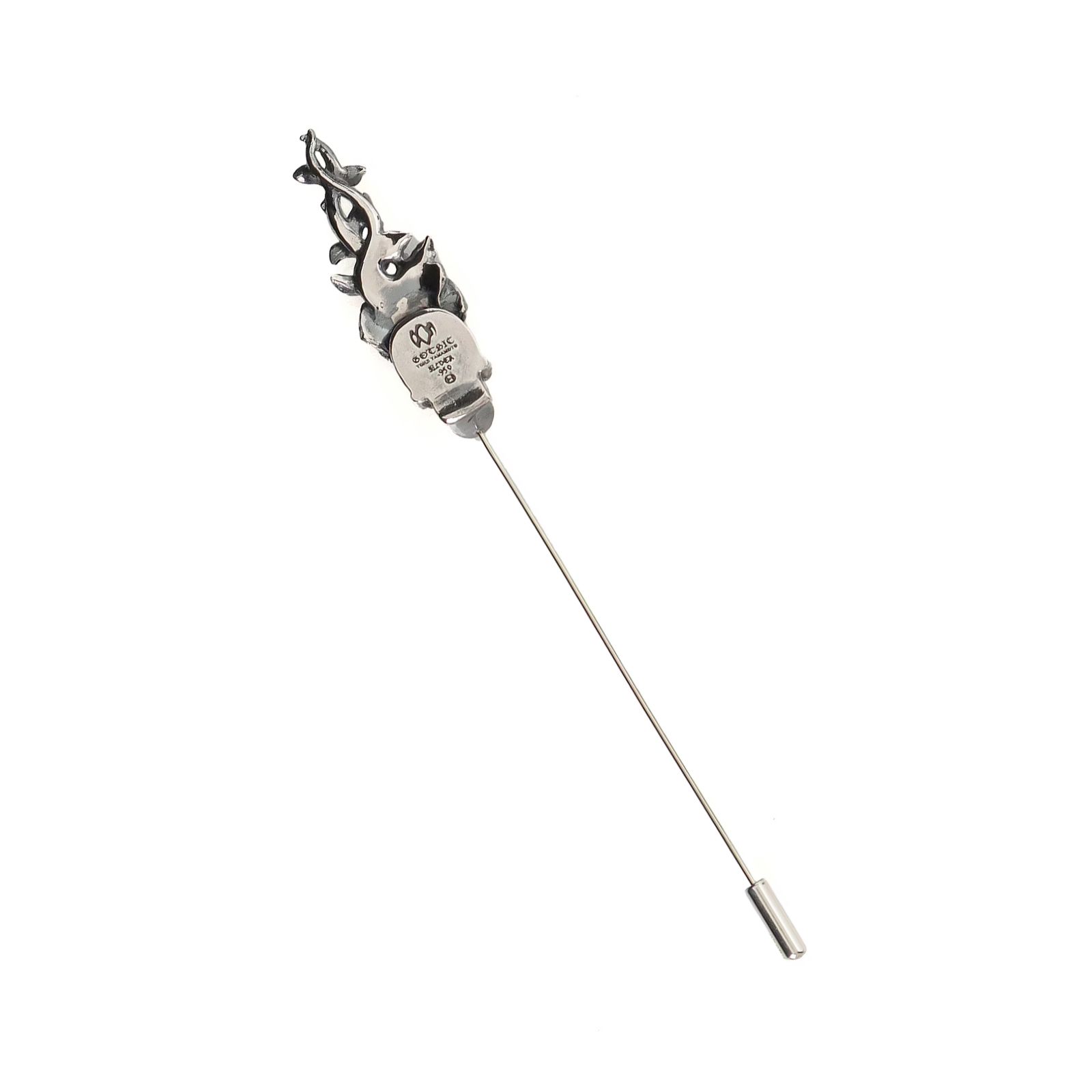 GOTHIC YOHJI YAMAMOTO SCULL ROSE PIN / ハットピン (ユニセックス)  シルバー Silver950 / HP-A18-665