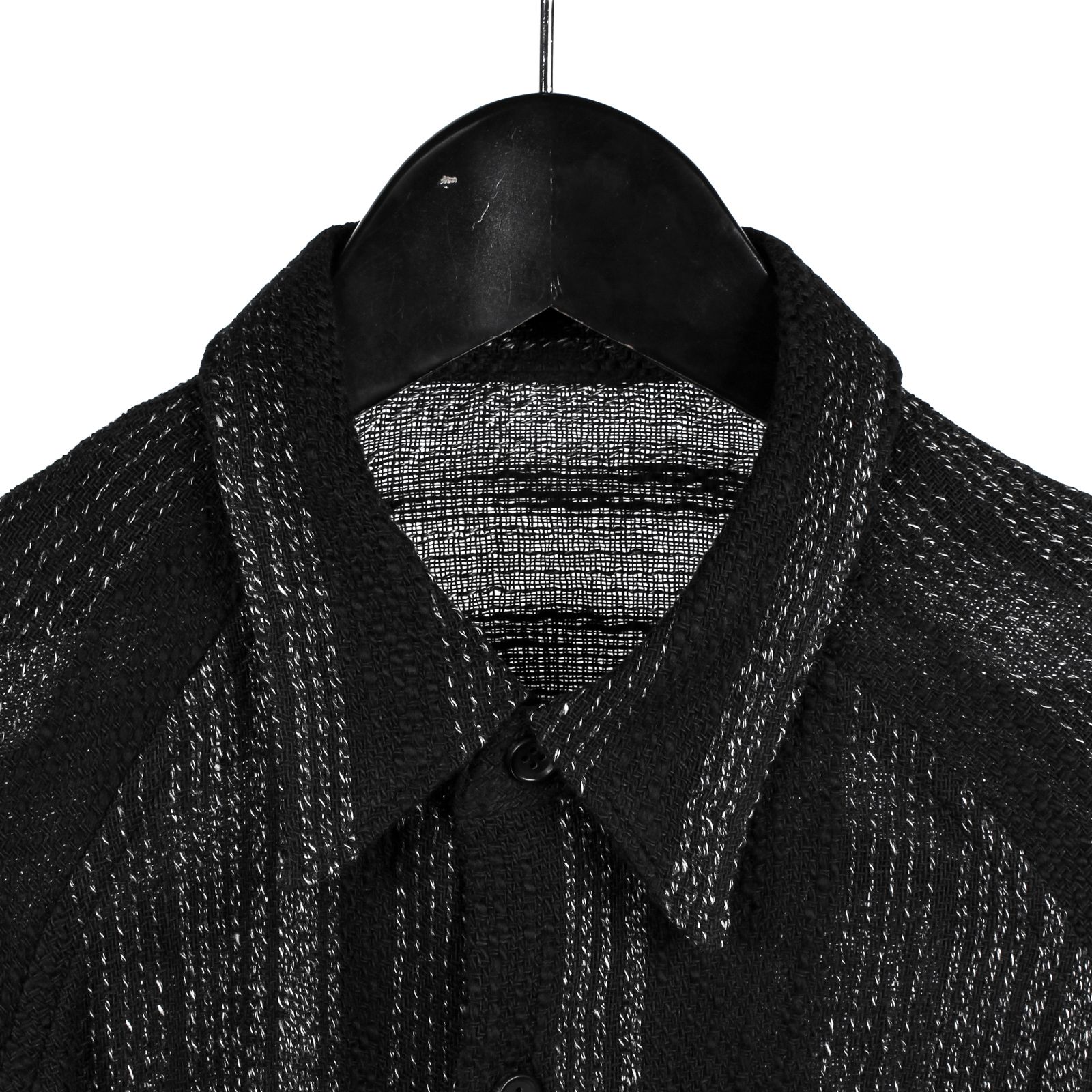 pour homme | 裾結びストライプB / シャツ・ブラウス (メンズ) / ブラック / HS-B31-012
