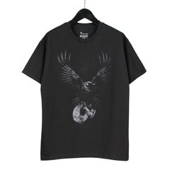 Y's for men × MASSES | CROW PRINT T-SHIRT / 半袖Tシャツ (ユニセックス) / ブラック / ML-T73-991
