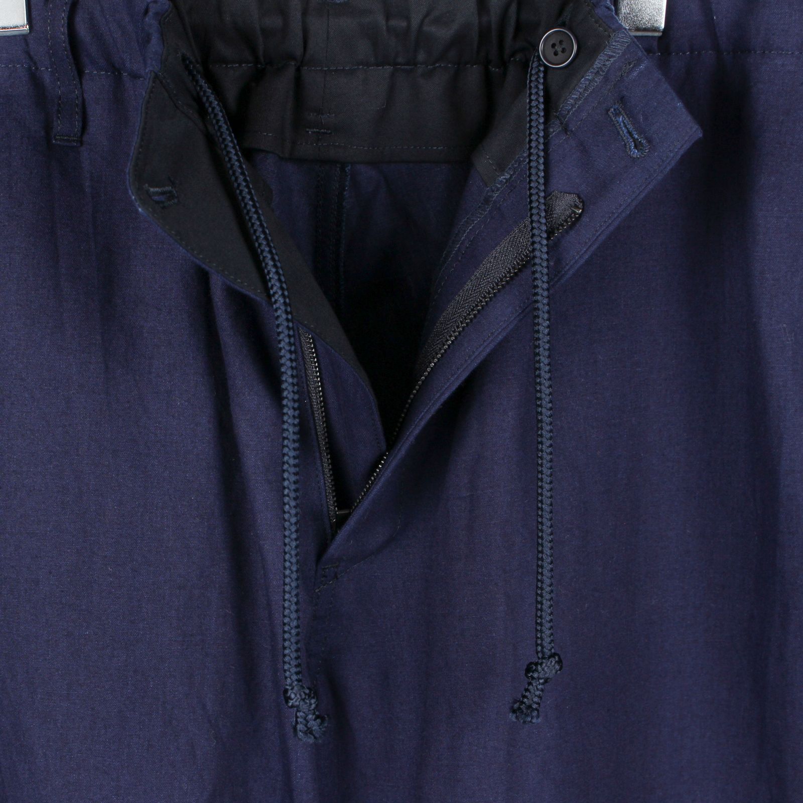 pour homme | ダブルステッチゴムP (メンズ) / コットンリネン / ネイビー / HP-P09-004