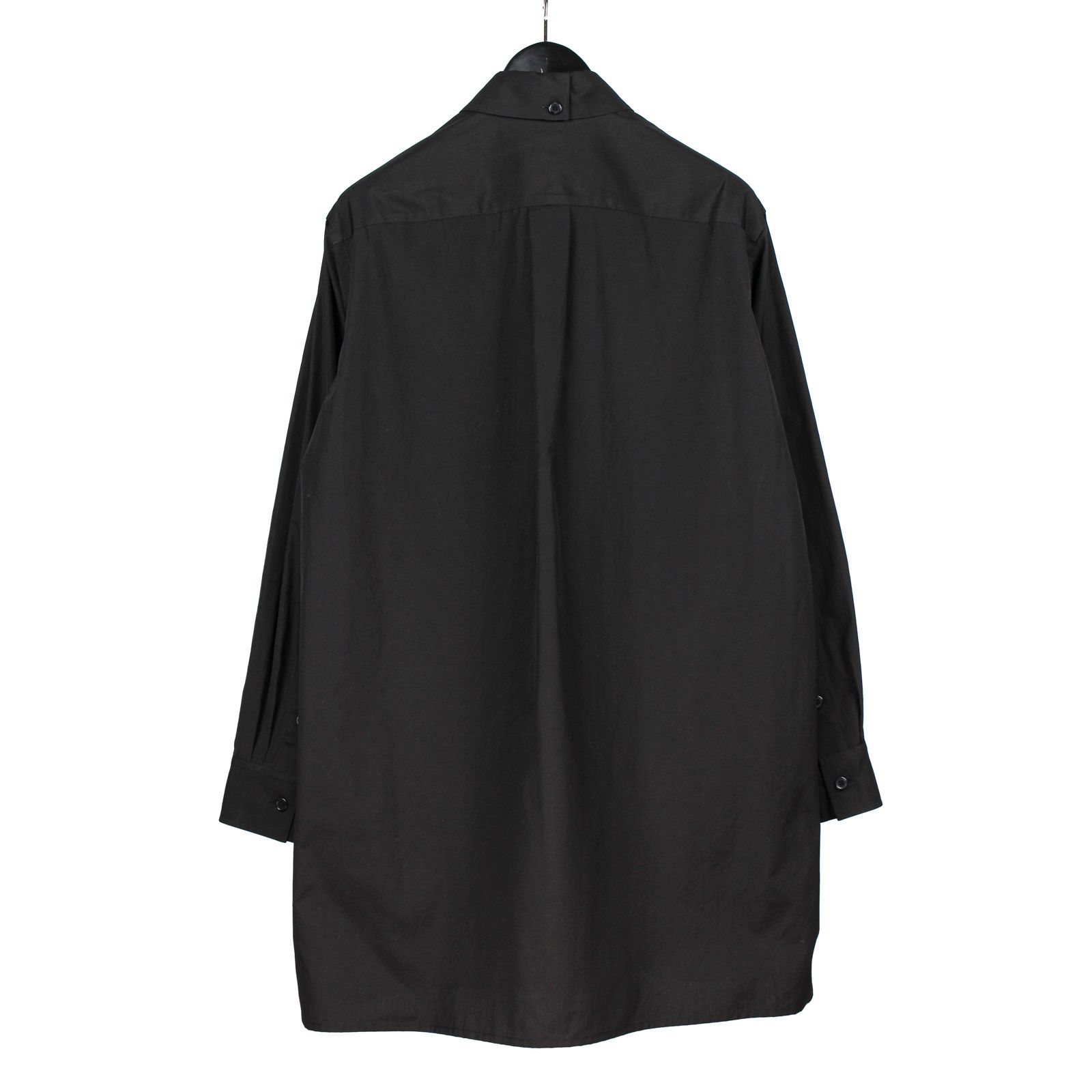 Y's for men | OVERSIZED SILHOUETTE SHIRT IN BROAD AND CELLULOSE BLACK DAHLIA / シャツ・ブラウス (ユニセックス) / ブラック / ML-B18-857