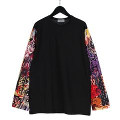 pour homme パッチワーク柄袖長袖 / HZ-T22-078