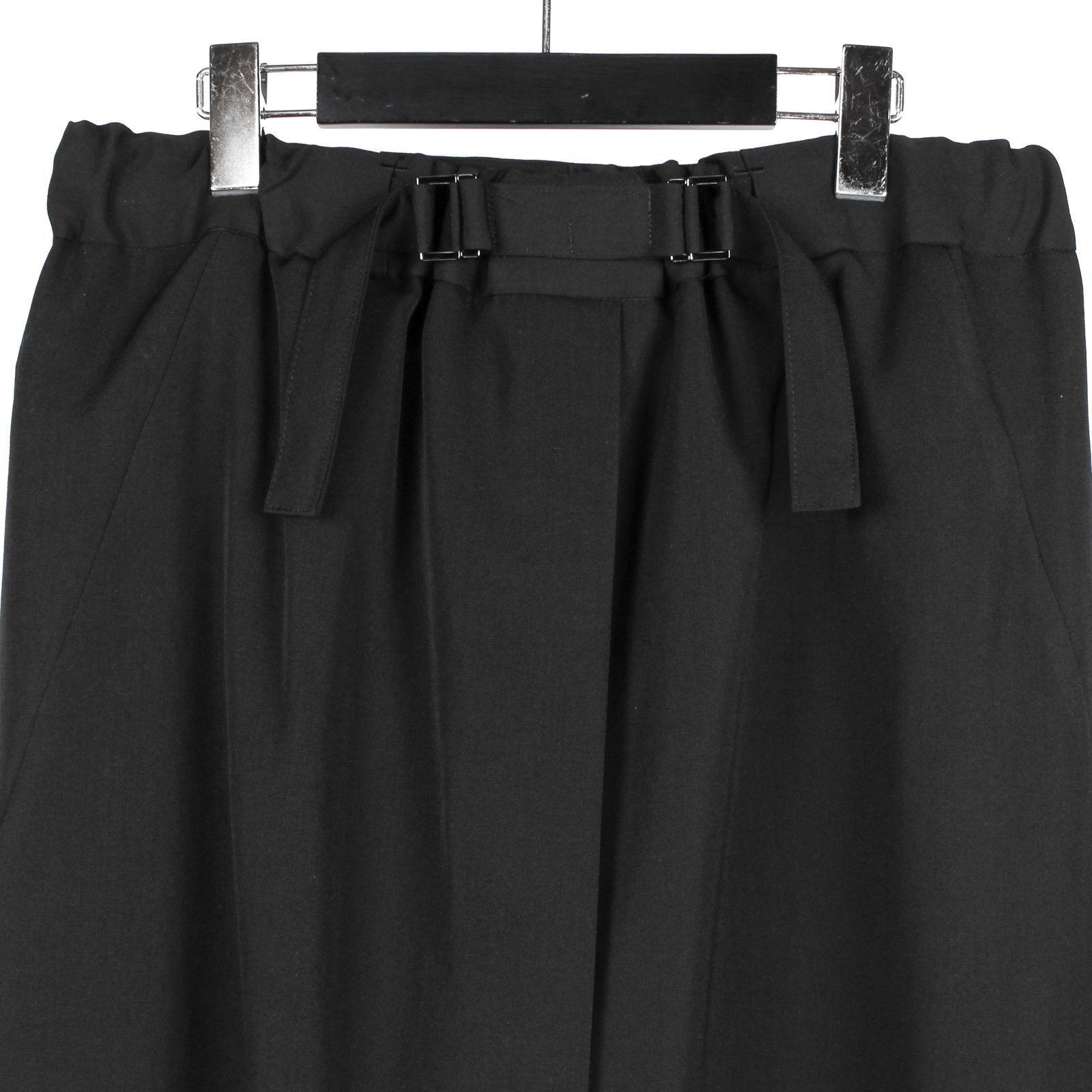 Ground Y | WOOL GABARDINE GY HAKAMA TYPE1 / 袴パンツ (ユニセックス) / ブラック / GA-P08-101