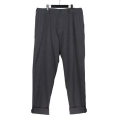 pour homme | 裾マッキンタブ細P (メンズ) / コットン パンツ / ブラック / HP-P57-031