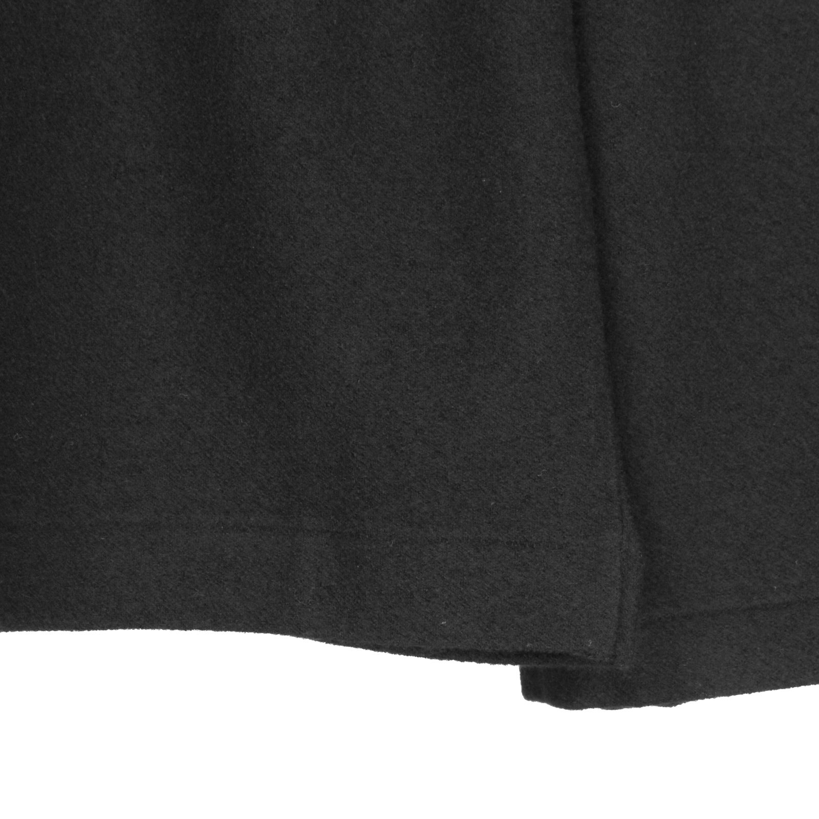 pour homme | 重ね衿タートル長袖 (メンズ) / ウールニットソー / ブラック / HW-T07-170