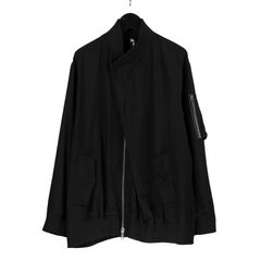 Ground Y | FRONT TUCK MA-1 JACKET / MA-1 ジャケット (ユニセックス) / ブラック / GS-J03-200