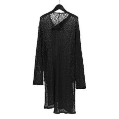 pour homme | 段違いヘンリー (メンズ) / ニットソー（メンズ） / ブラック / HP-T80-986
