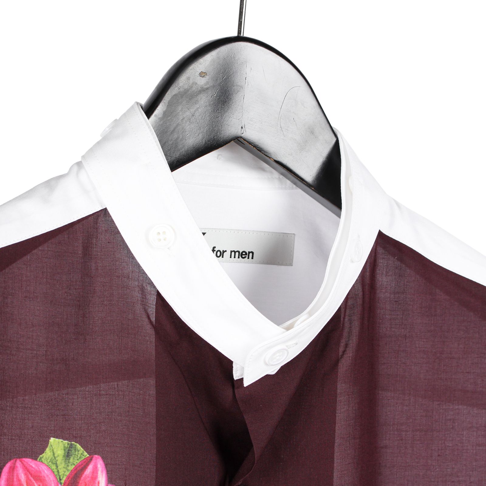 Y's for men | TRIPLE COLLAR SHIRT IN BROAD AND CELLULOSE POPPY / シャツ・ブラウス (ユニセックス) / エンジ / ML-B19-856