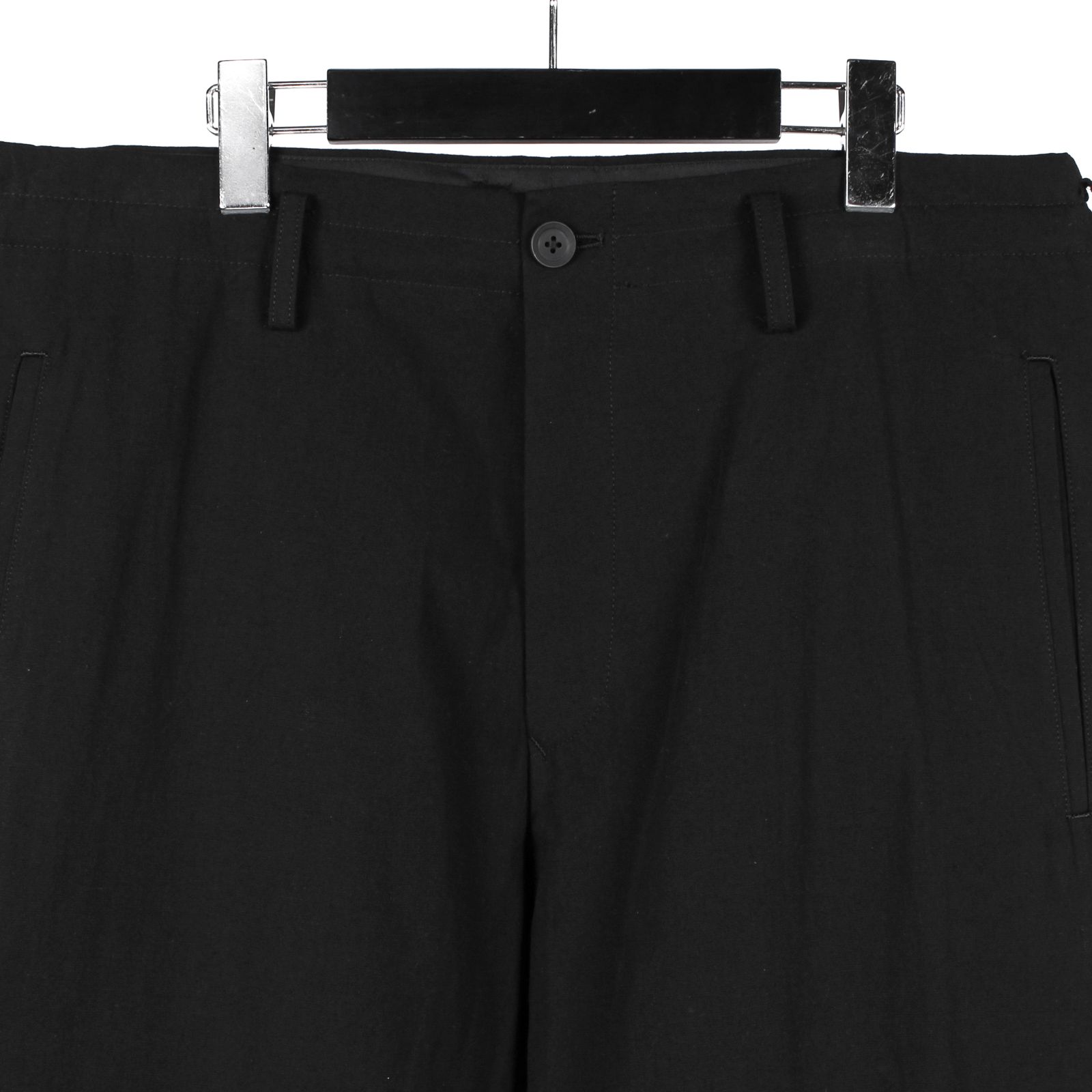 pour homme | 裾マッキンタブ細P (メンズ) / コットンリネン / ブラック / HP-P57-006