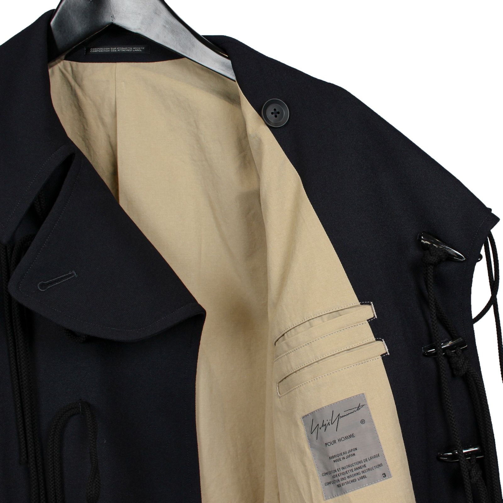 Yohji Yamamoto [HR-C17-822 / 角釦あきコート]