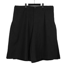 pour homme | プリーツハーフP (メンズ) / コットンリネンパンツ / ブラック / HO-P26-024