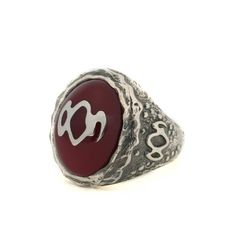 GOTHIC YOHJI YAMAMOTO GOTHIC OVAL RING / リング(ユニセックス)  シルバー レッド Silver950 / HA-A86-924-2