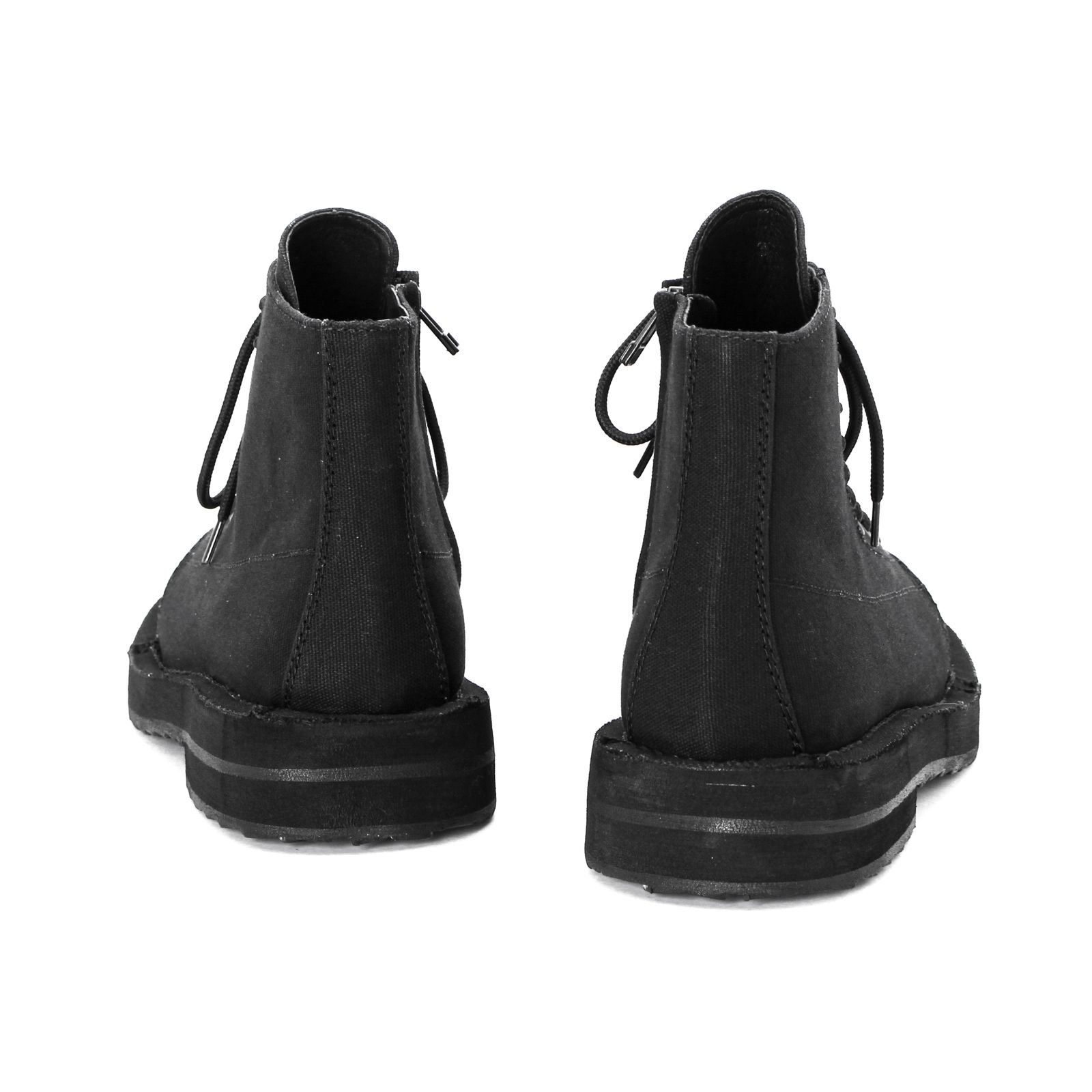 Ground Y - Ground Y | COTTON CANVAS LACE-UP BIKER BOOTS