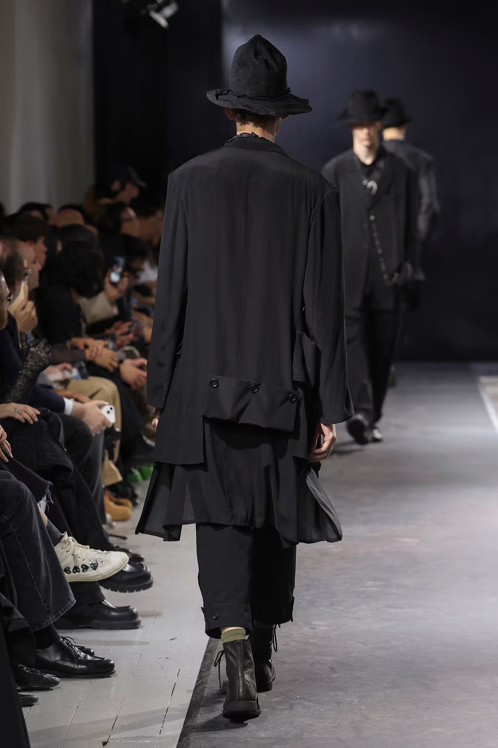 pour homme | 裾ベルトP (メンズ) / コットンリネン / ブラック / HP-P45-006
