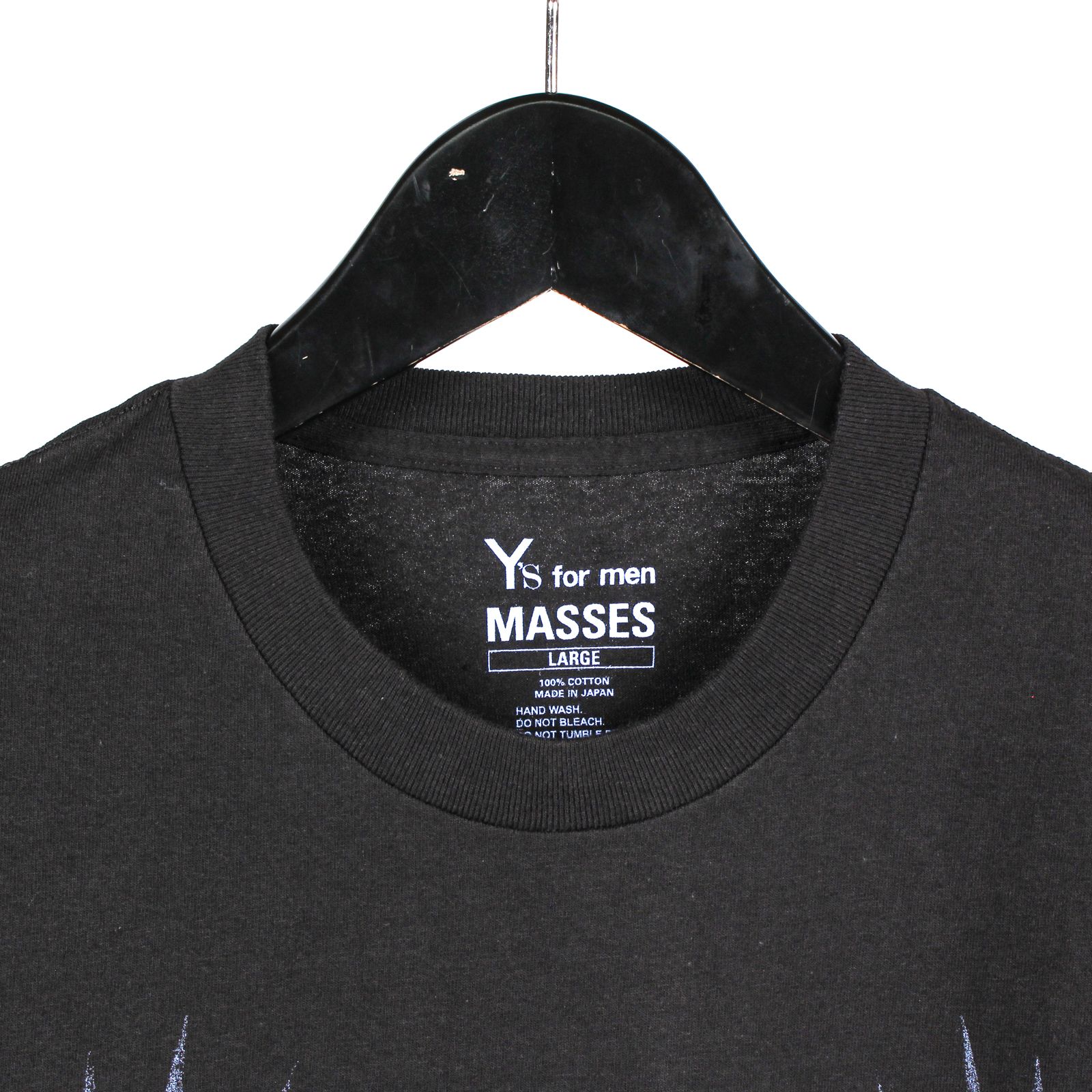 Y's for men × MASSES | CROW PRINT T-SHIRT / 半袖Tシャツ (ユニセックス) / ブラック / ML-T74-991