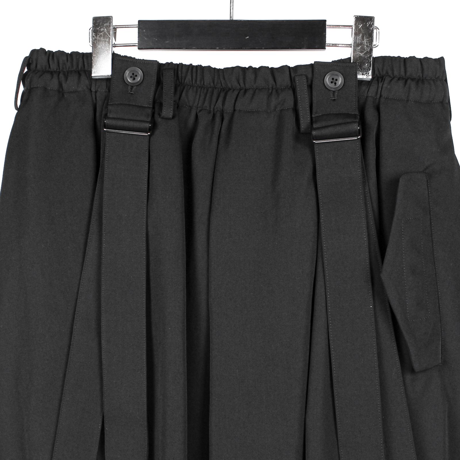 pour homme | 股ねじれパンツ (メンズ) / シワギャバ / ブラック / HW-P82-100