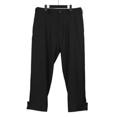 pour homme | 裾ベルトP (メンズ) / シワギャバ / ブラック / HP-P45-100