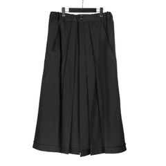 Ground Y | WOOL GABARDINE GY HAKAMA TYPE1 / 袴パンツ (ユニセックス) / ブラック / GA-P08-101