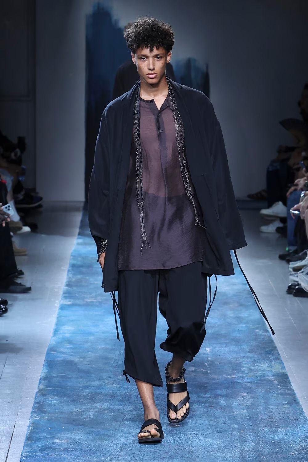 pour homme | トングストラップサンダル (メンズ) / サンダル / ブラック / HK-E01-762